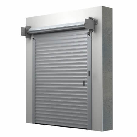 Rolltor aus Aluminium BGR KNB ohne sichtbare Verkleidung der Mechanik