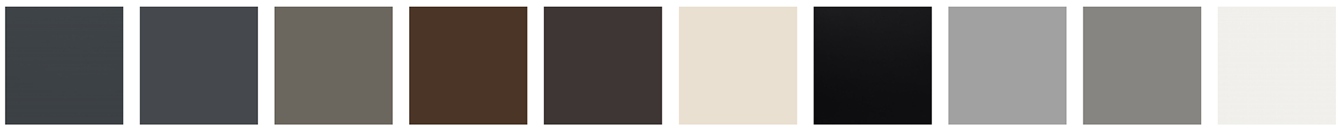 Farbauswahl für textile ZIP-Screens – von dunklem Anthrazit bis zu hellem Beige
